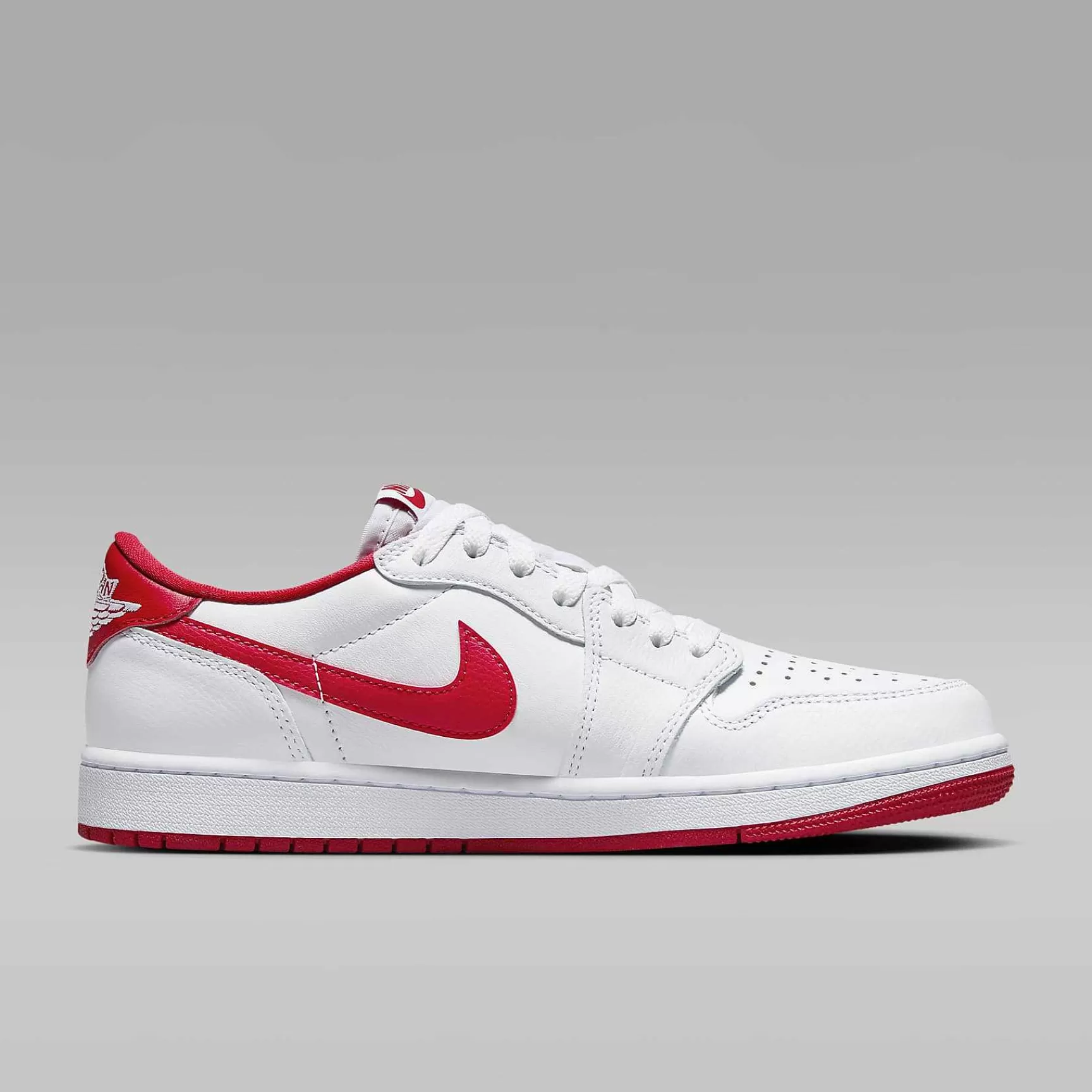 Nike Air Jordan 1 Low Og "Wit/Rood" -Vrouwen Levensstijl