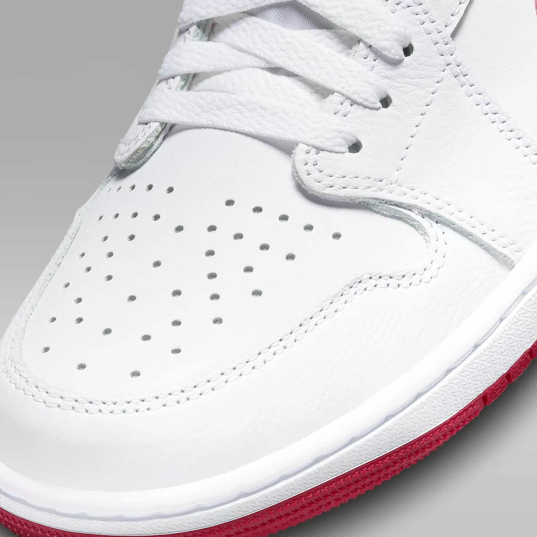 Nike Air Jordan 1 Low Og "Wit/Rood" -Vrouwen Levensstijl