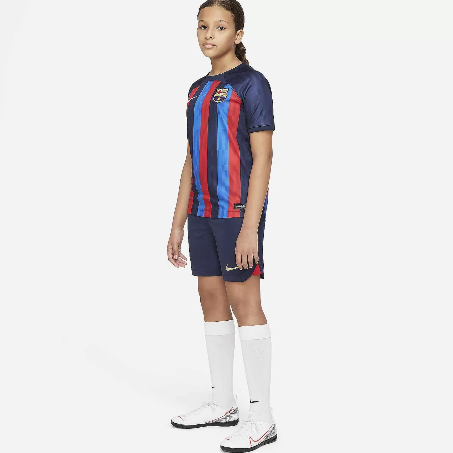 Nike Fc Barcelona 2022/23 Stadion Thuis -Kinderen Korte Broek