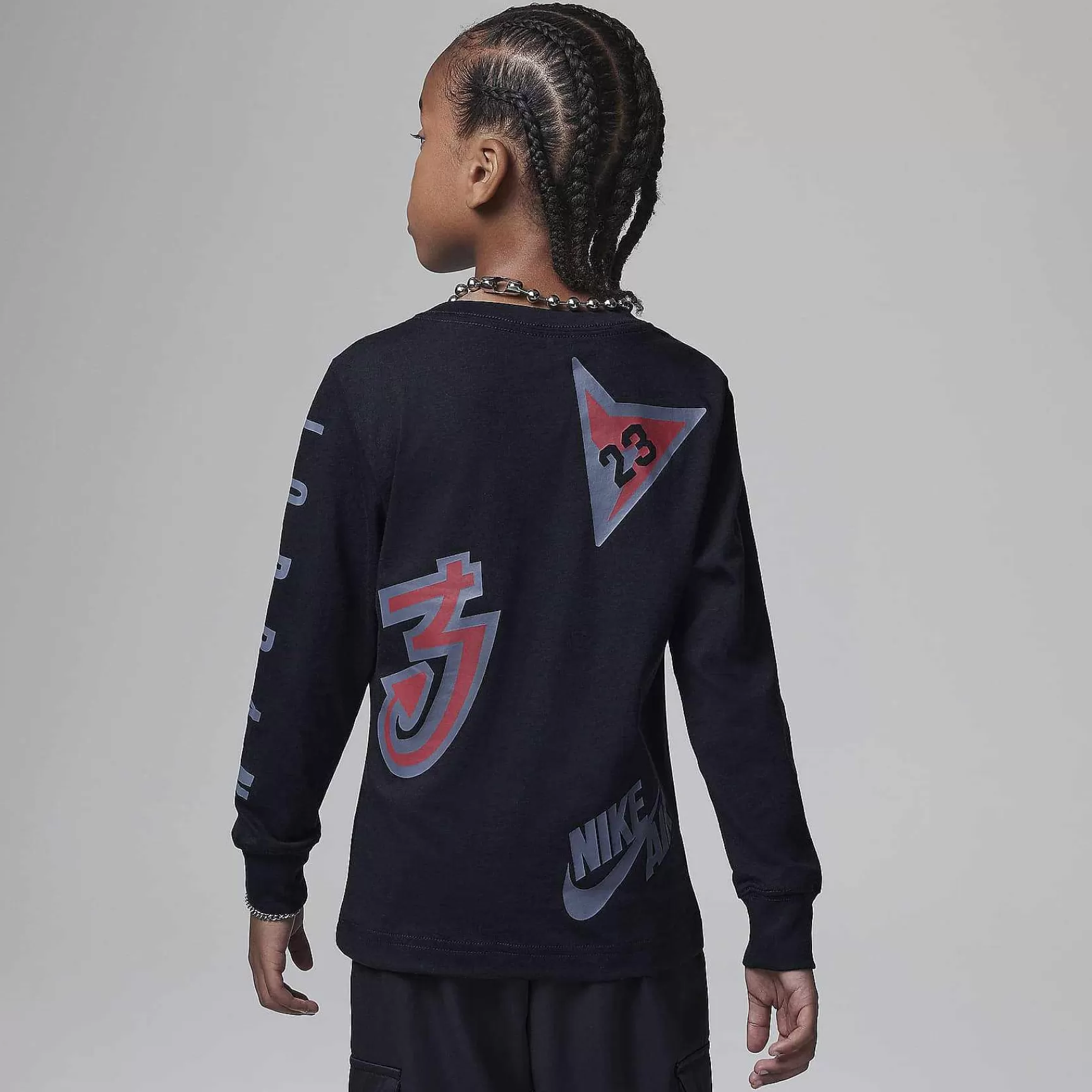 Nike Jordan Allover Retro T-Shirt Met Lange Mouwen -Kinderen Bijpassende Sets