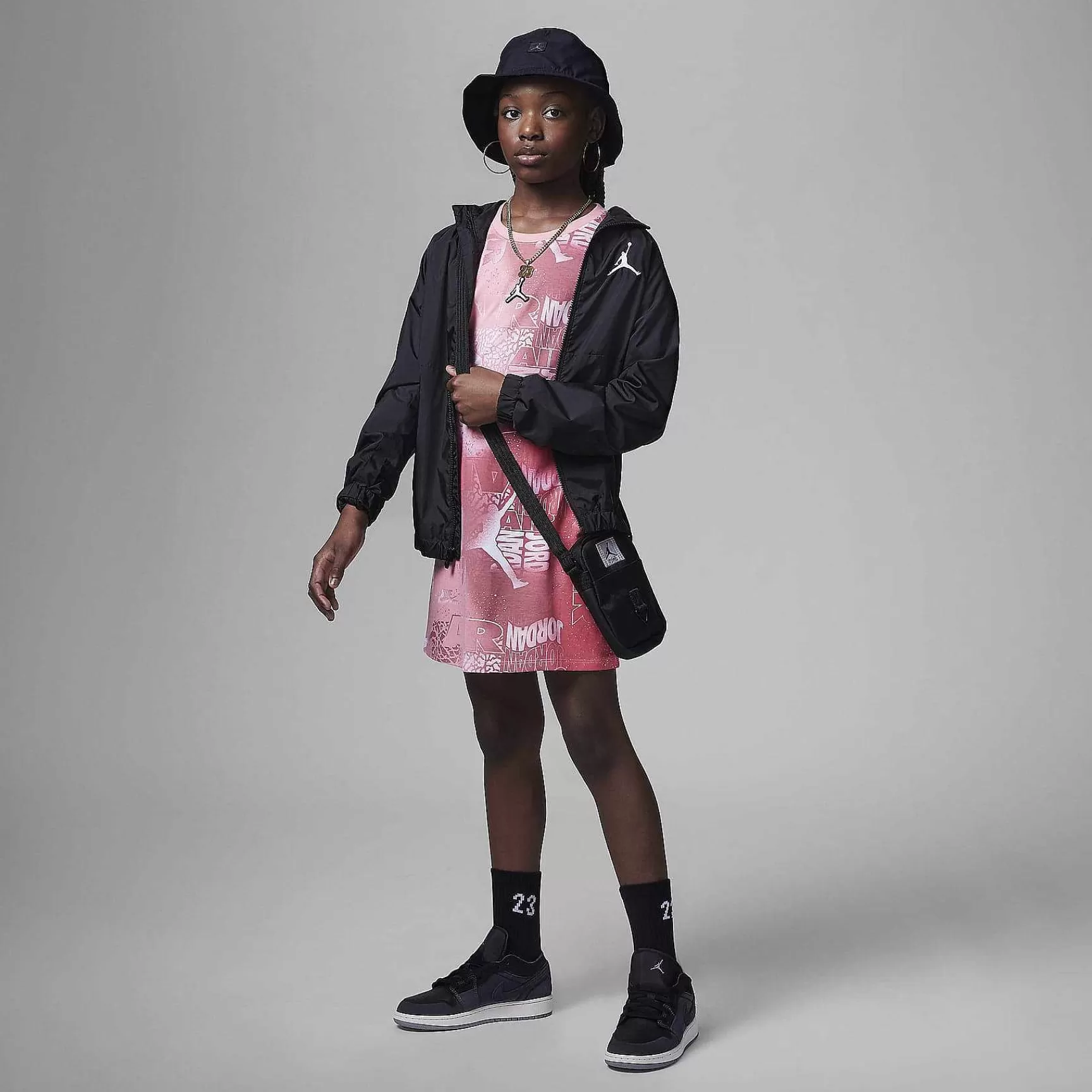 Nike Jordan Essentials New Wave Jurk Met Allover Print -Kinderen Jordanie