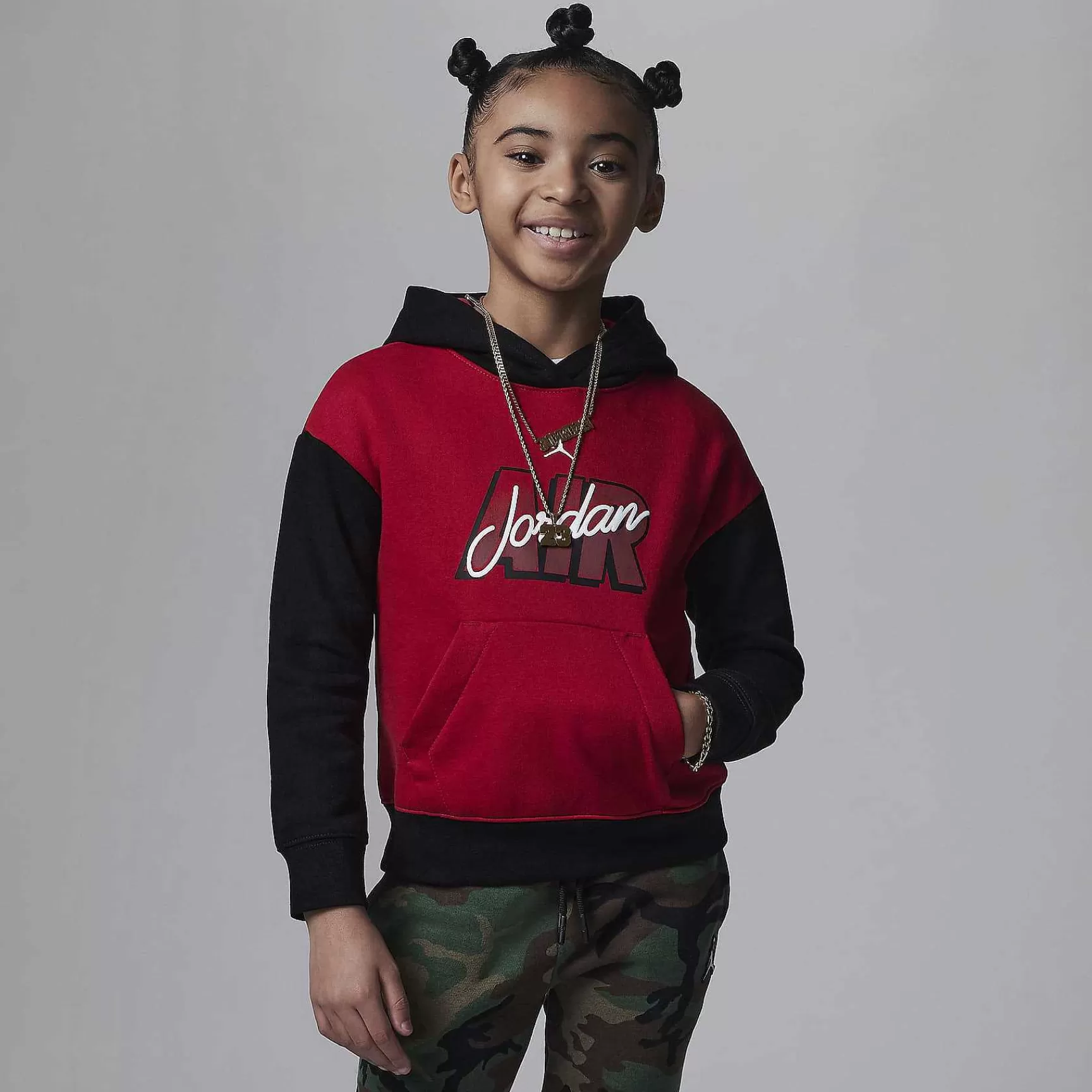 Nike Jordan Geblokkeerde Air-Ress Pullover-Hoodie -Kinderen Jordanie