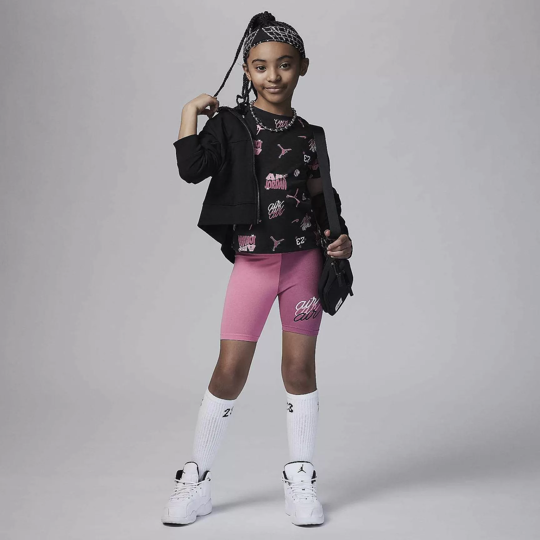 Nike Jordan Icon Play Fietsshortset Met Print -Kinderen Jordanie