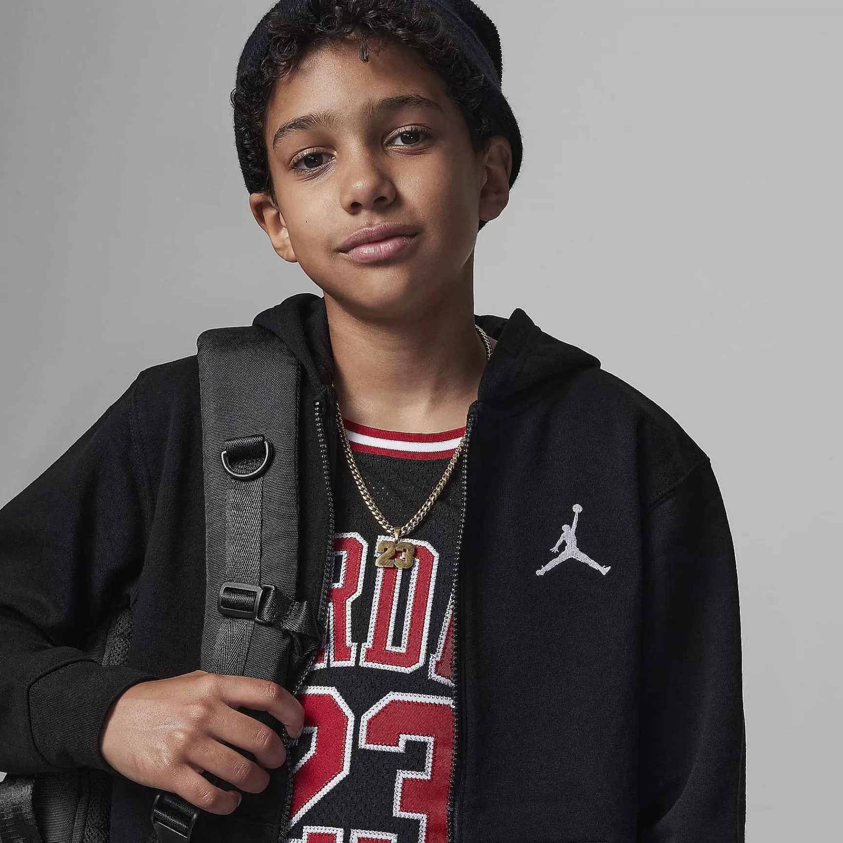 Nike Jordan Mj Essentials Hoodie Met Volledige Ritssluiting -Kinderen Jordanie