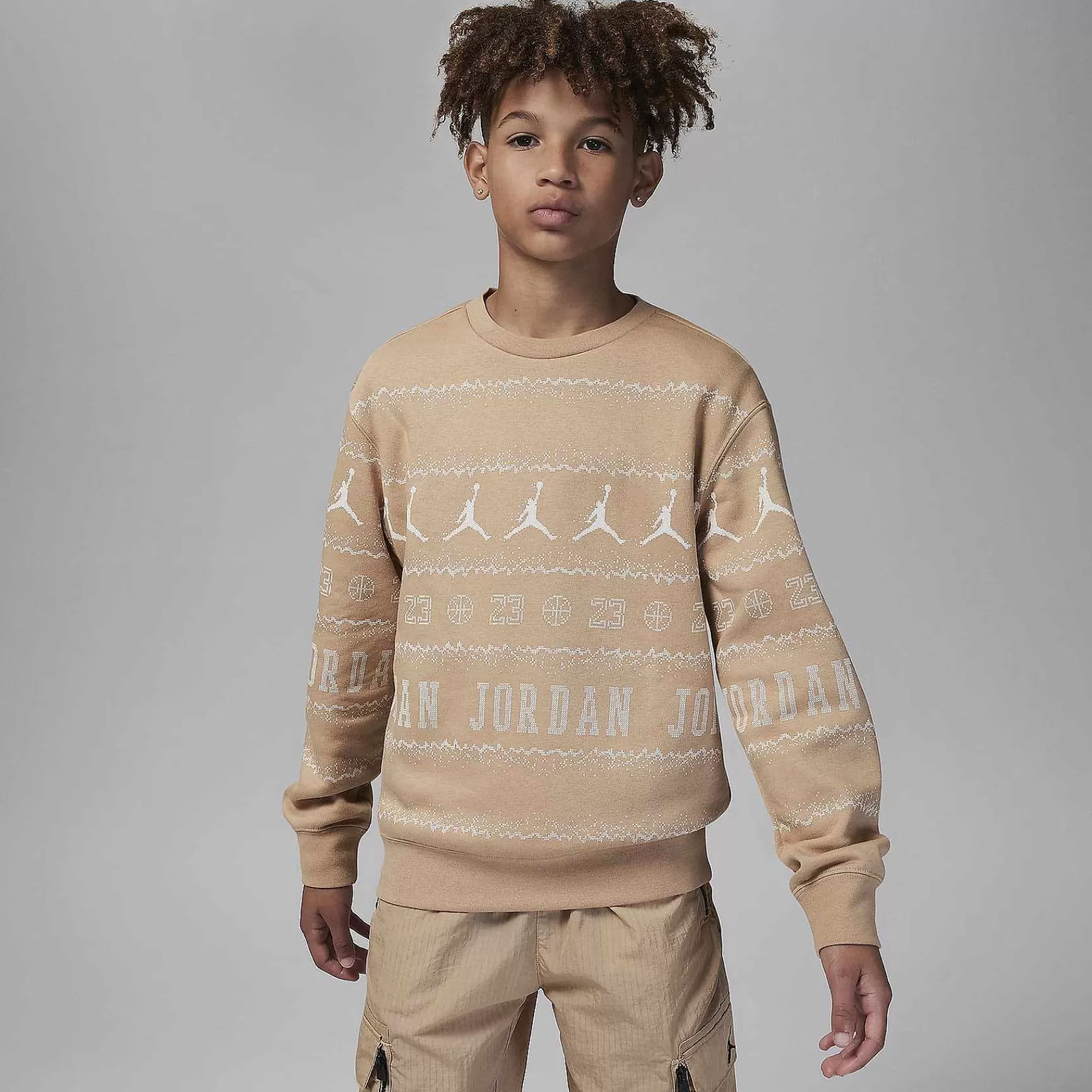 Nike Jordan Mj Holiday-Fleece Met Ronde Hals -Kinderen Hoodies En Sweatshirts