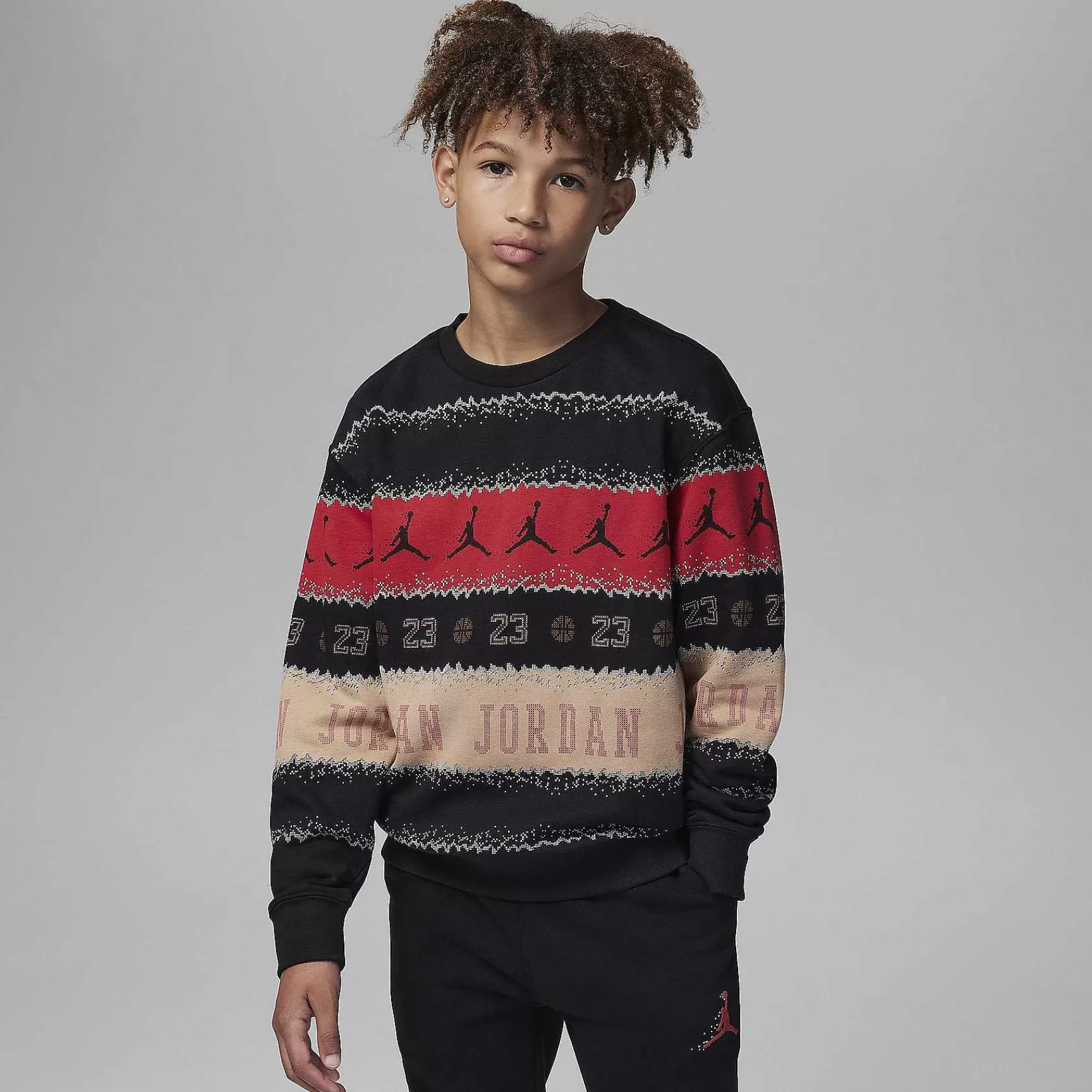 Nike Jordan Mj Holiday-Fleece Met Ronde Hals -Kinderen Hoodies En Sweatshirts