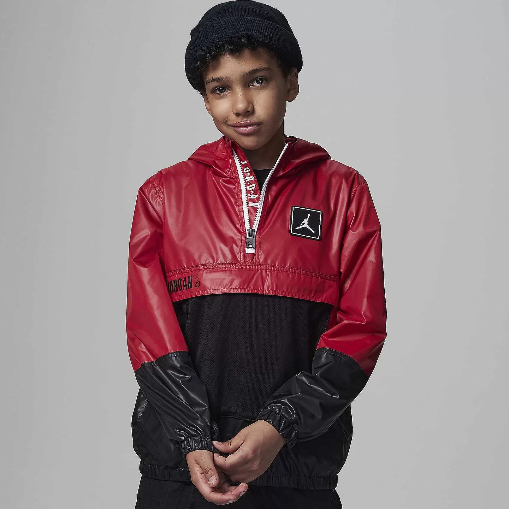 Nike Jordan Windjack Met Halve Rits -Kinderen Bovenkleding En Jassen