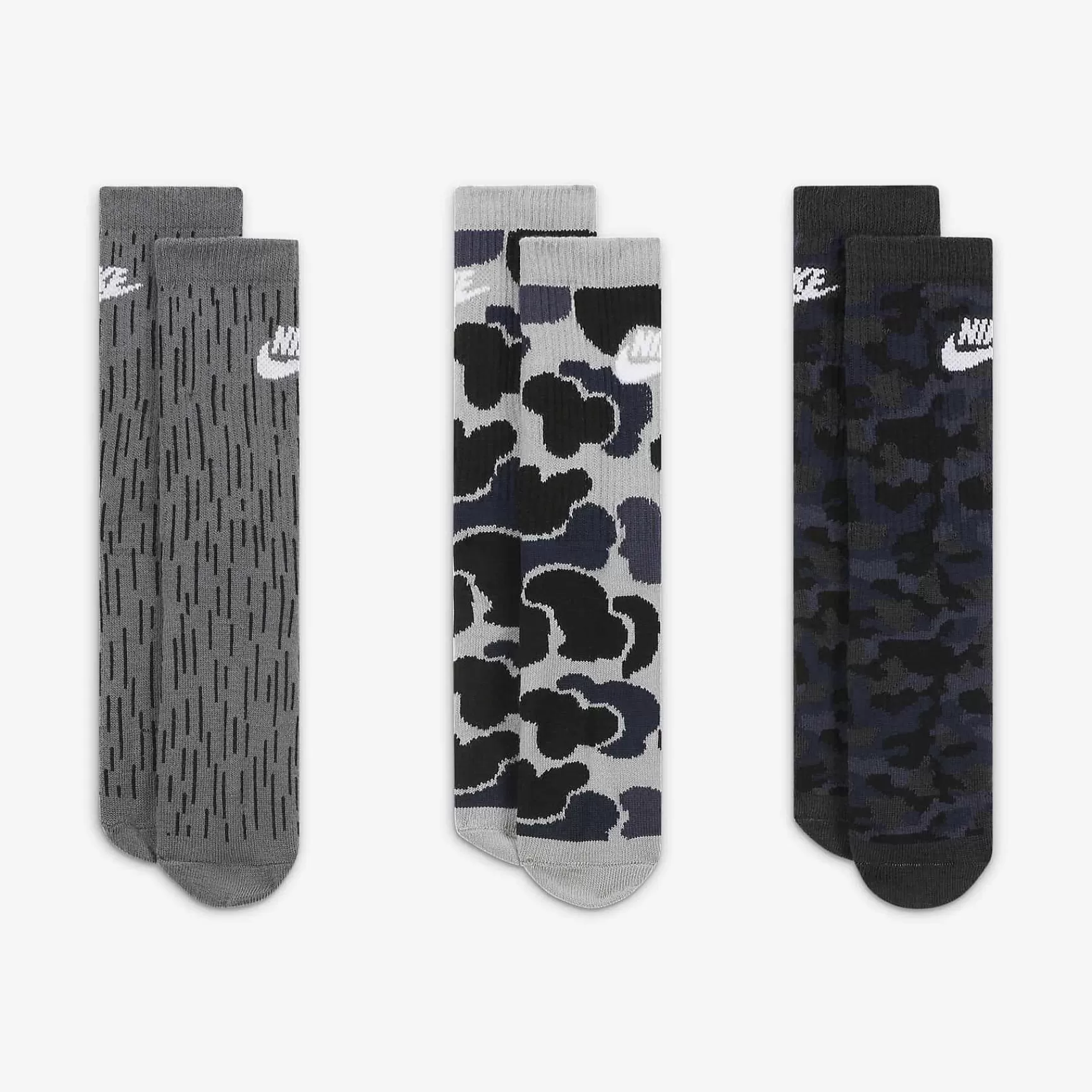 Nike Camo Dri-Fit Crew-Sokken (3 Paar) -Accessoires