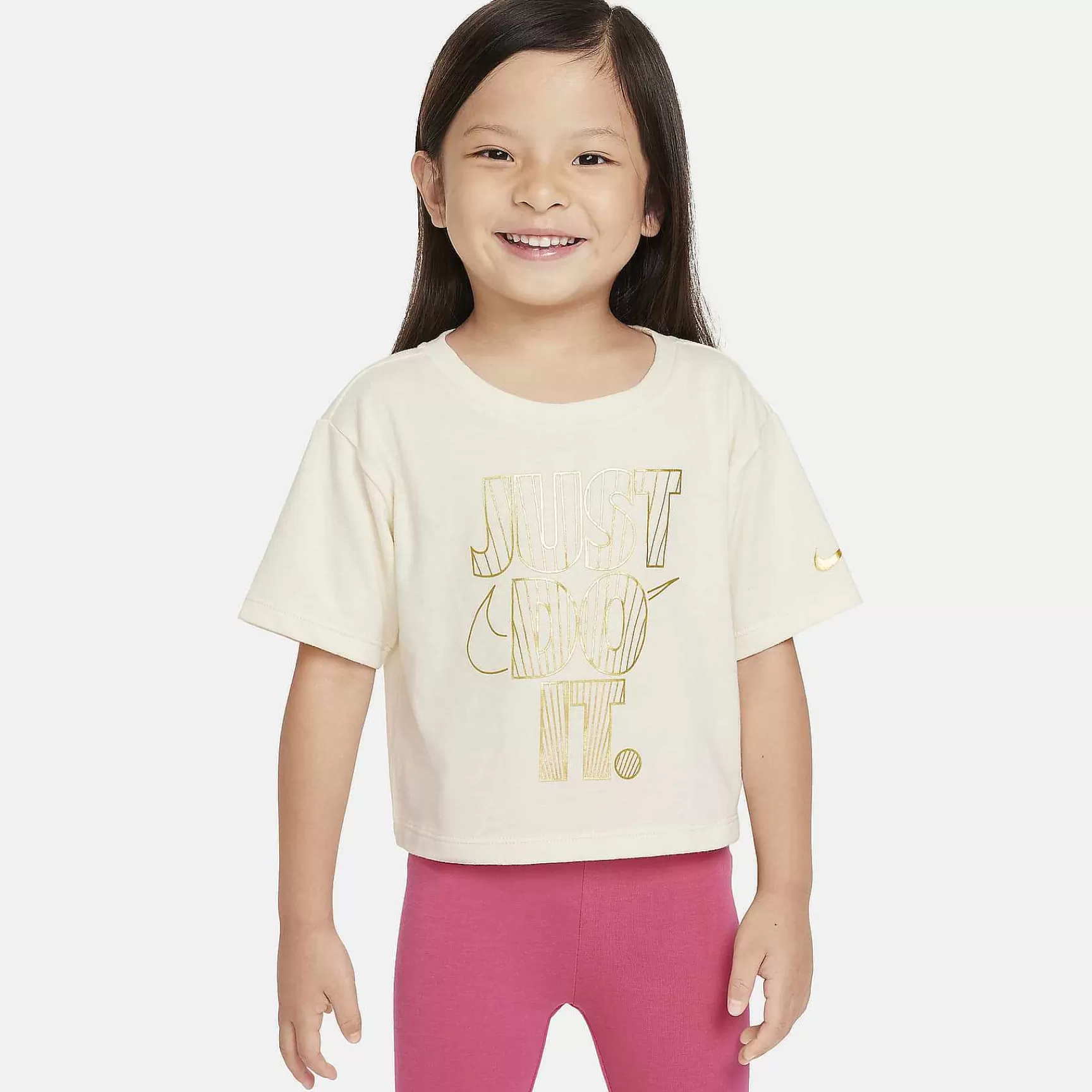 Nike Shine Boxy T-Shirt -Kinderen Tops En T-Shirts