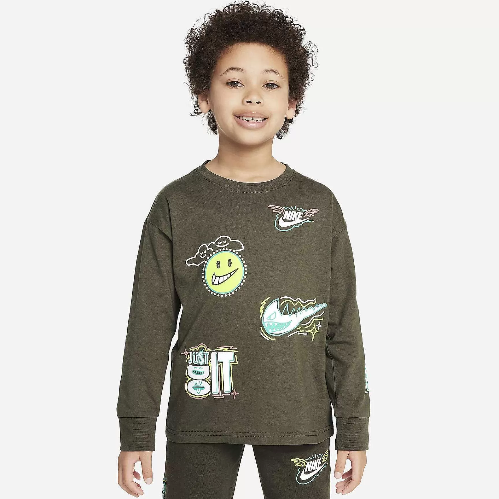 Nike Sportswear 'Art Of Play' Relaxed T-Shirt Met Lange Mouwen -Kinderen Tops En T-Shirts