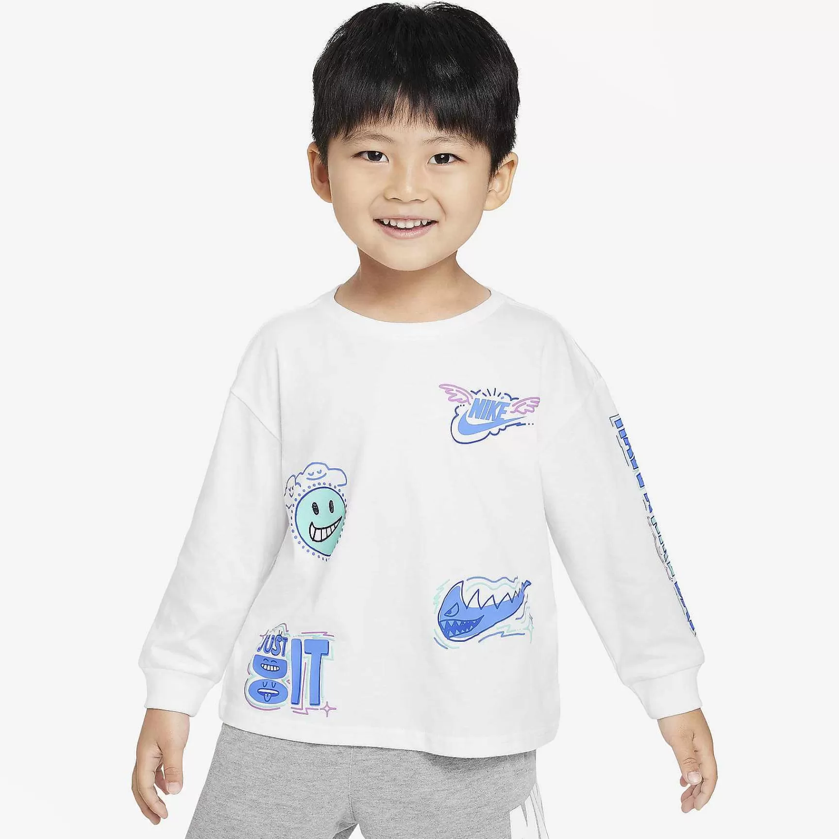 Nike Sportswear 'Art Of Play' Relaxed T-Shirt Met Lange Mouwen -Kinderen Tops En T-Shirts