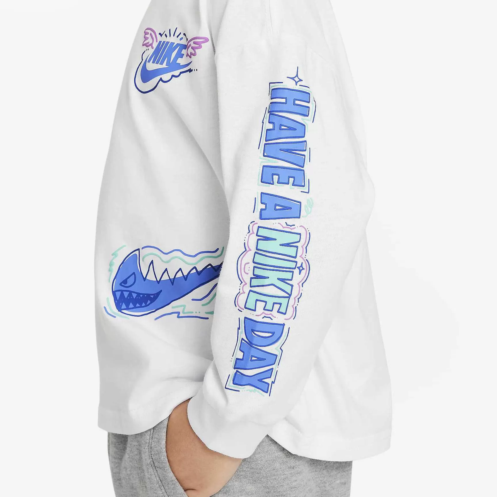 Nike Sportswear 'Art Of Play' Relaxed T-Shirt Met Lange Mouwen -Kinderen Tops En T-Shirts
