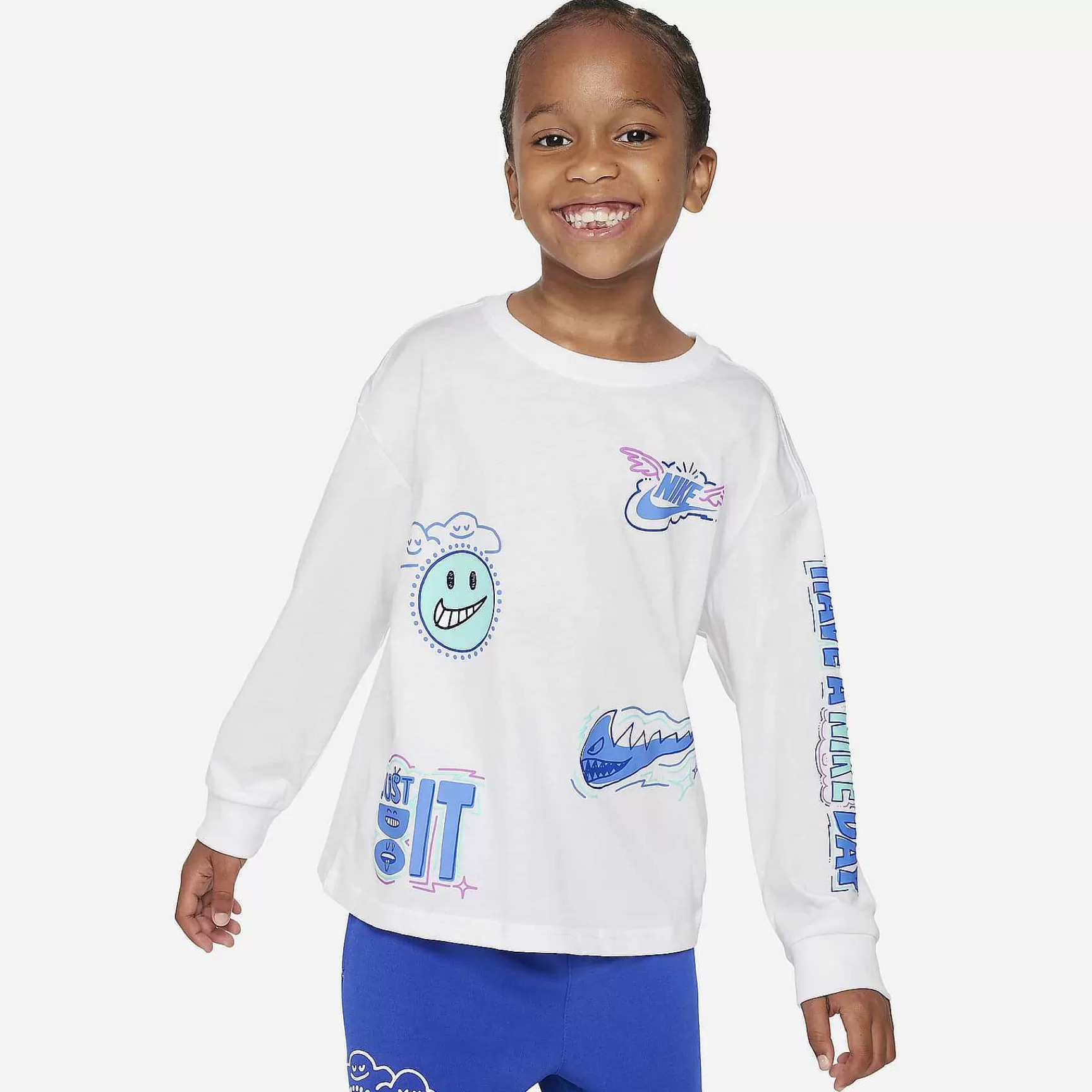 Nike Sportswear 'Art Of Play' Relaxed T-Shirt Met Lange Mouwen -Kinderen Tops En T-Shirts