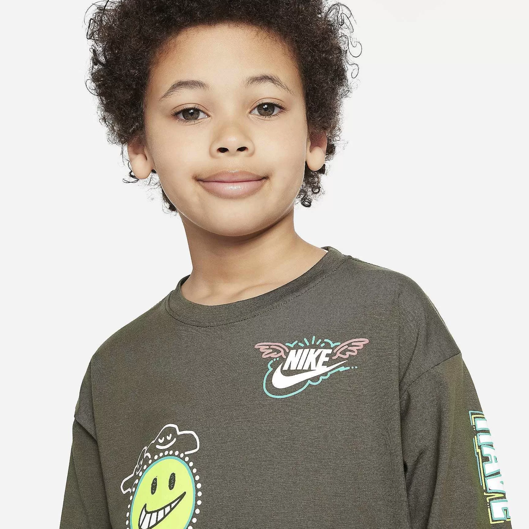 Nike Sportswear 'Art Of Play' Relaxed T-Shirt Met Lange Mouwen -Kinderen Tops En T-Shirts
