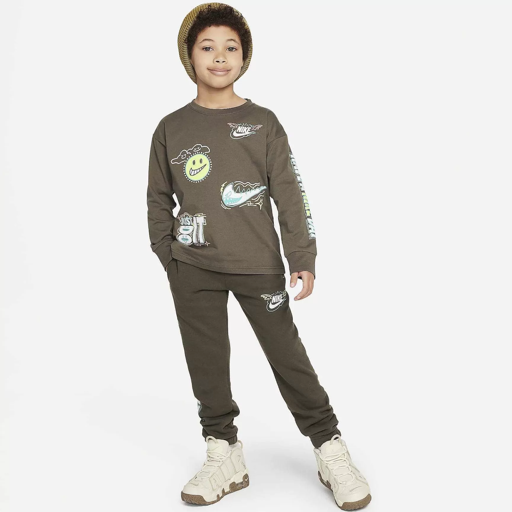 Nike Sportswear 'Art Of Play' Relaxed T-Shirt Met Lange Mouwen -Kinderen Tops En T-Shirts