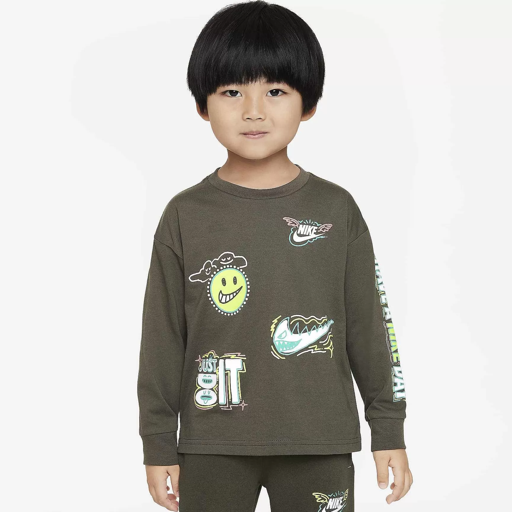 Nike Sportswear 'Art Of Play' Relaxed T-Shirt Met Lange Mouwen -Kinderen Tops En T-Shirts