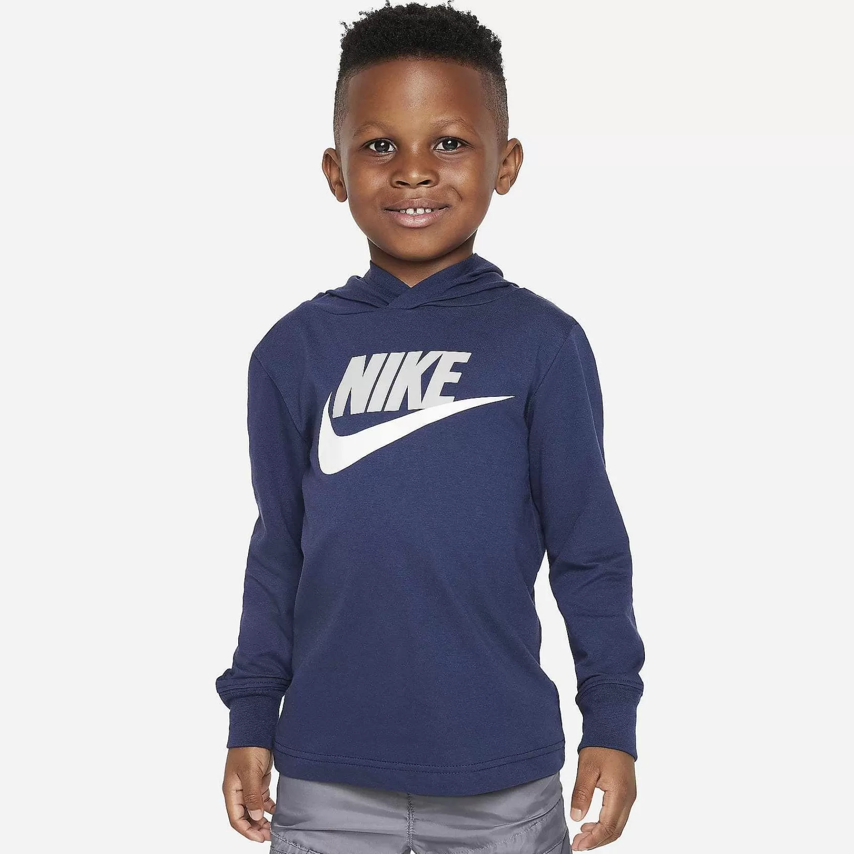Nike Sportswear Futura T-Shirt Met Lange Mouwen En Capuchon -Kinderen Tops En T-Shirts