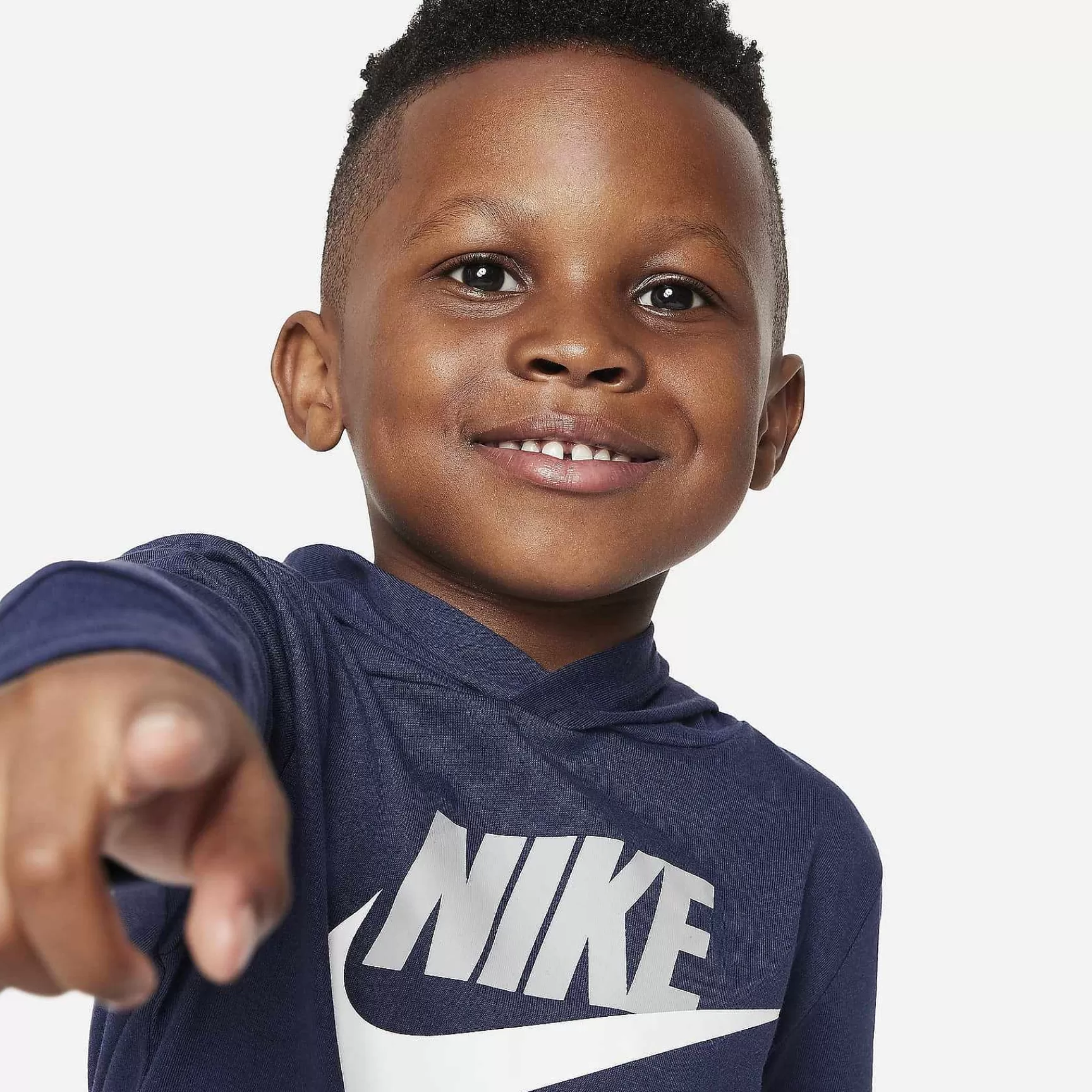 Nike Sportswear Futura T-Shirt Met Lange Mouwen En Capuchon -Kinderen Tops En T-Shirts