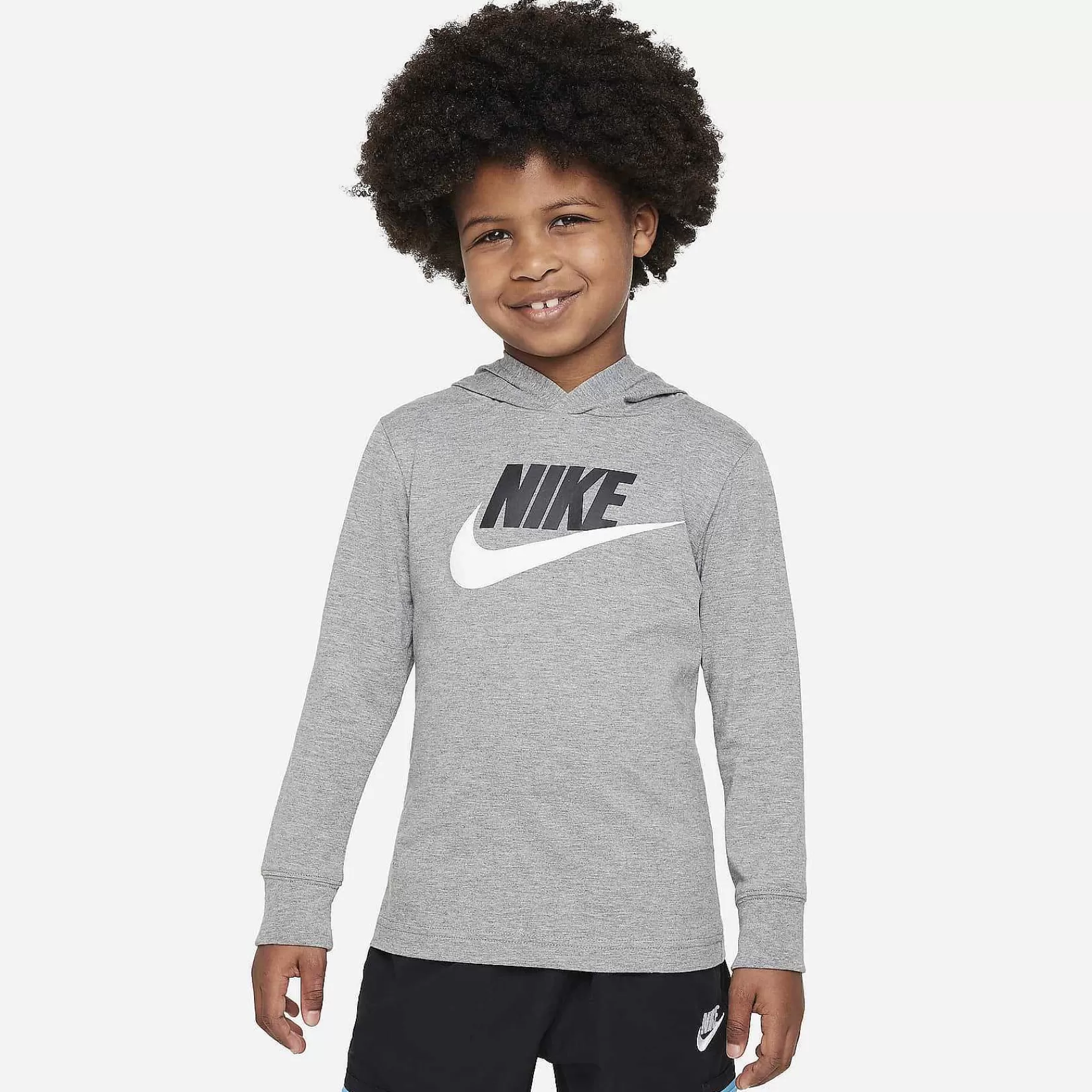 Nike Sportswear Futura T-Shirt Met Lange Mouwen En Capuchon -Kinderen Tops En T-Shirts