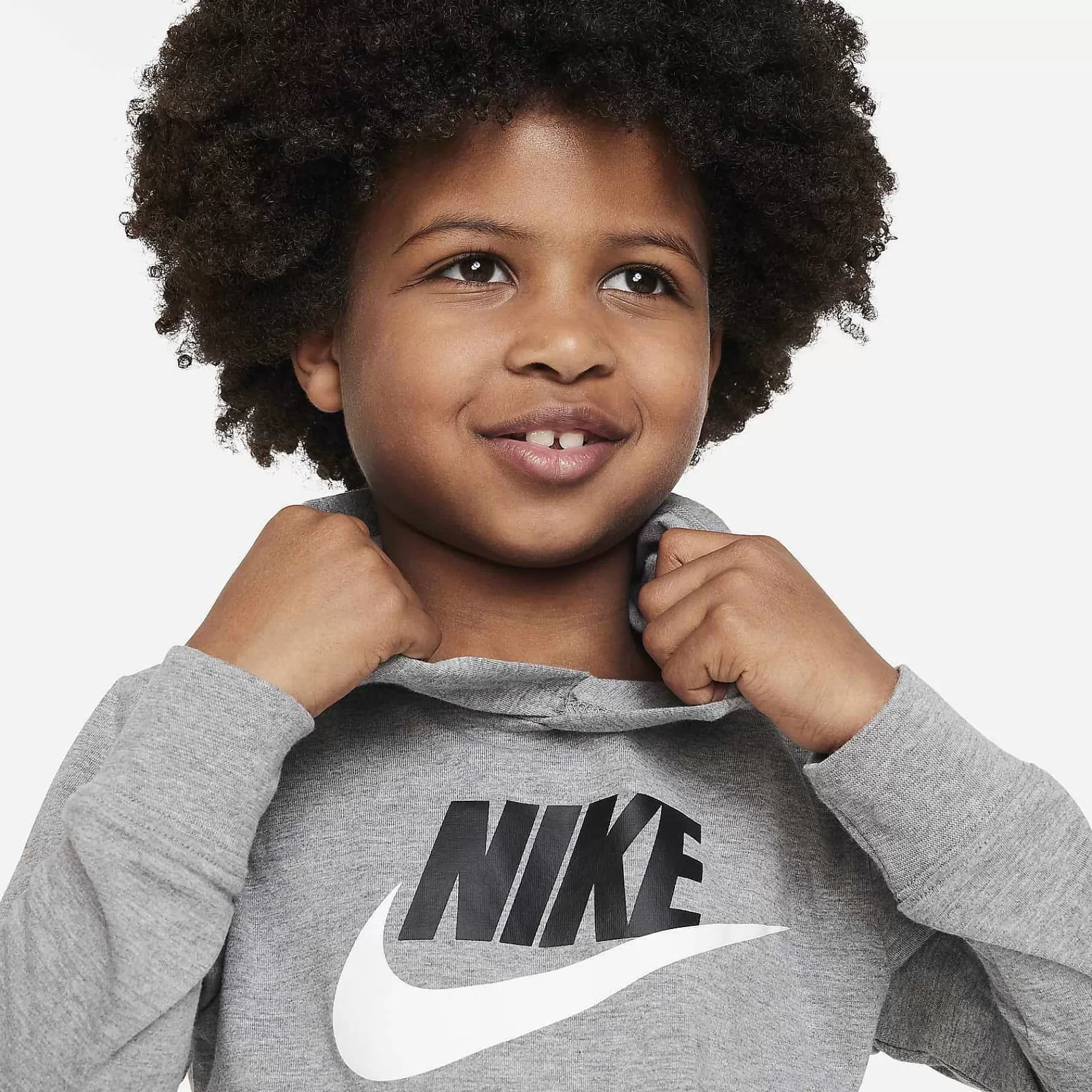 Nike Sportswear Futura T-Shirt Met Lange Mouwen En Capuchon -Kinderen Tops En T-Shirts