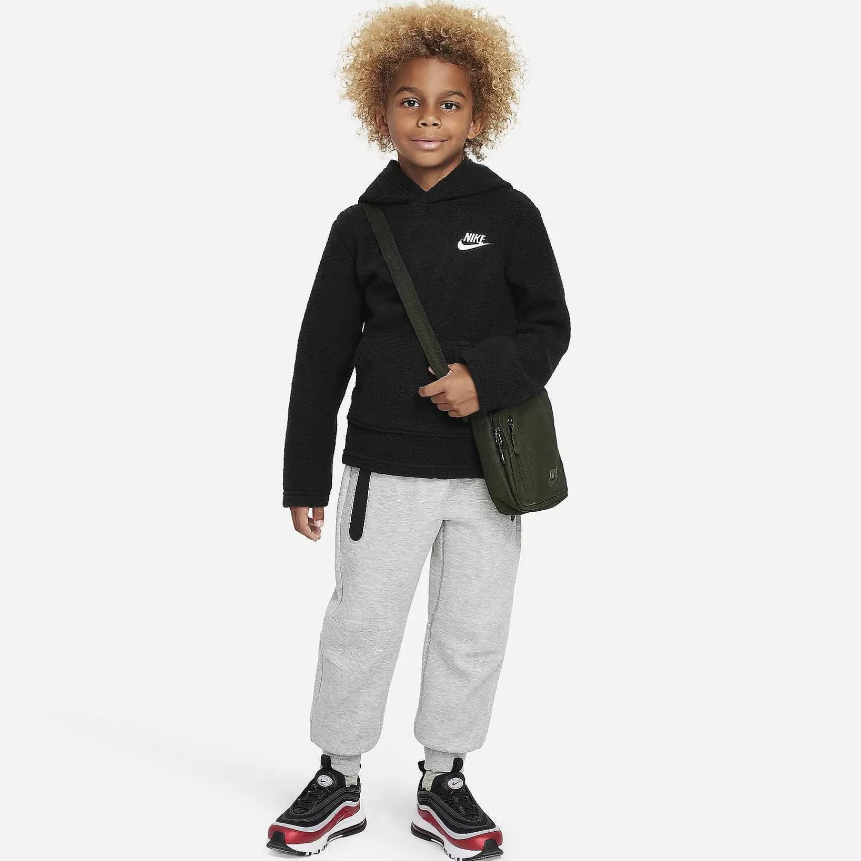 Nike Sportswear Sherpa Pullover-Hoodie -Kinderen Hoodies En Sweatshirts